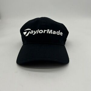 Taylor Made Mens Performance Hat OSFA Black‎ Adjustable Golf Cap Mesh Back Logo